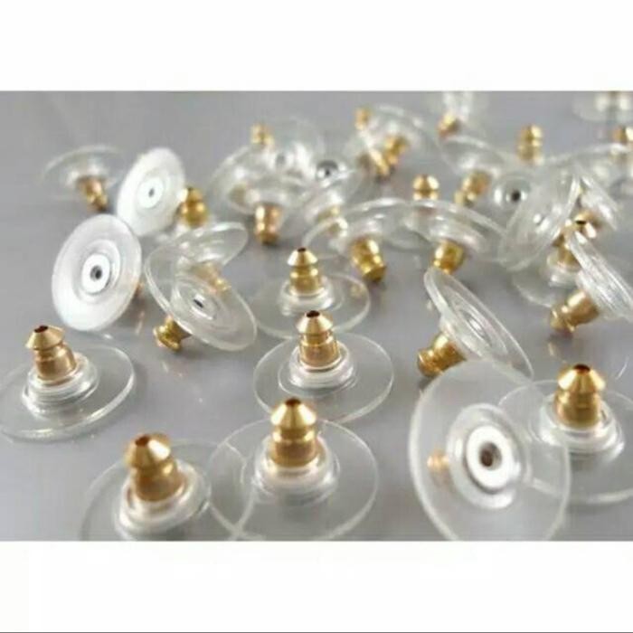 Bantalan anting karet penahan anting pantat anting stopper stoper *