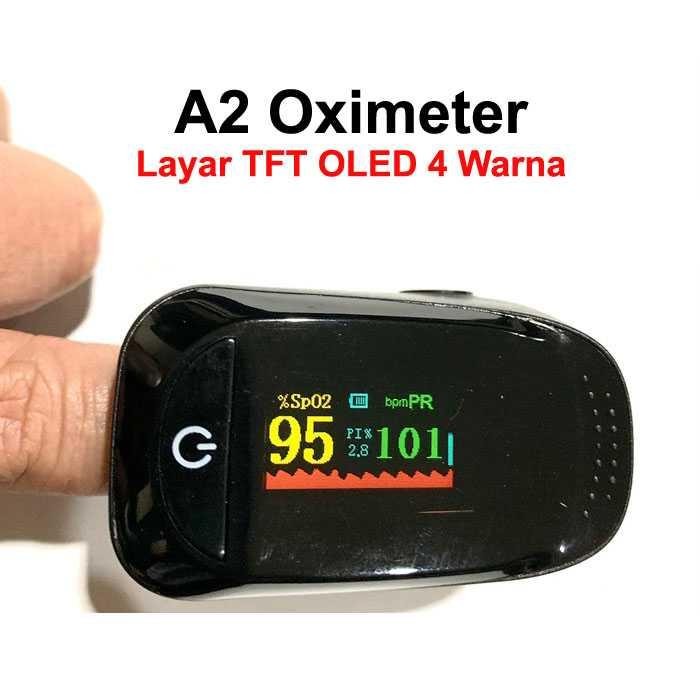 A2 Oximeter Fingertip Pulse SPO2 TFT OLED 4 Warna