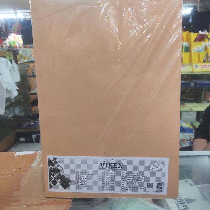 

PROMO!!! AMPLOP COKLAT F4 MERK VIKEN ISI 100 LEMBAR KODE 11