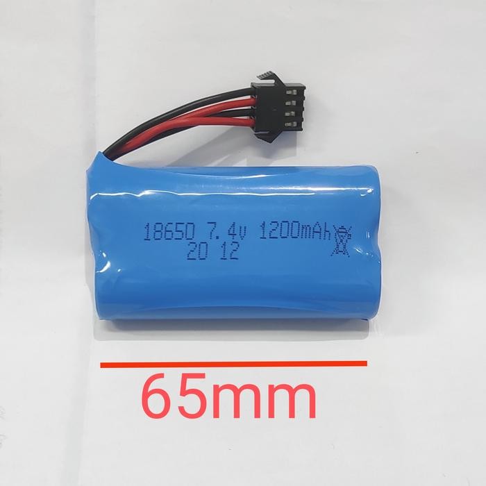 BATERAI MAINAN LI-ION 18650 7.4V 1200MAAH SM 4P RC CAR 1813 HELIWAY
