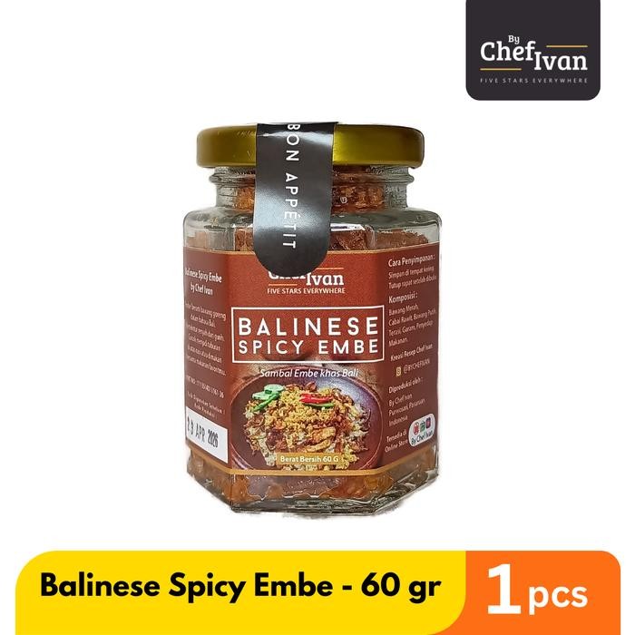 

SIAPKIRIM Sambal Embe Sambel Bawang Goreng Sambal Makanan Khas Bali Halal 60 gr Chef Ivan Asin Spicy