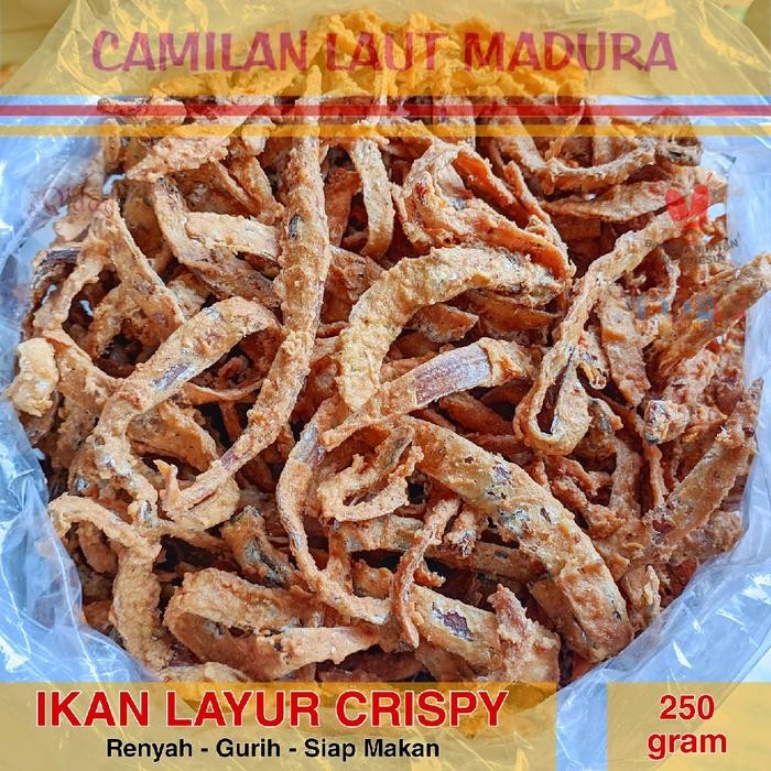 

TERMURAH Ikan Layur Crispy Gurih Renyah Siap Makan 250 gram Asli Alami Camilan Laut ra n Santai