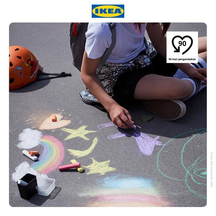 

IKEA MALA Kapur Tulis Aneka Warna Isi 9pcs