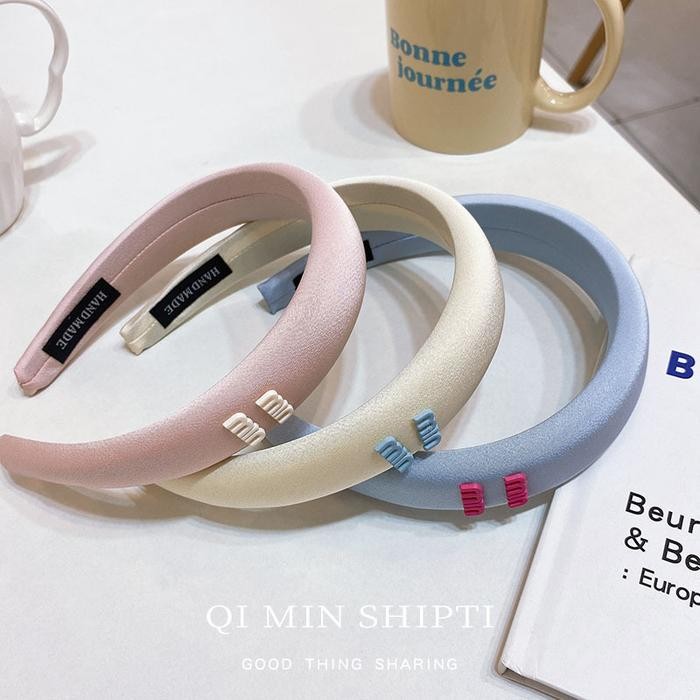 BANDO MIU AKSESORIS FASHION RAMBUT WANITA KOREA KPOP TWEED