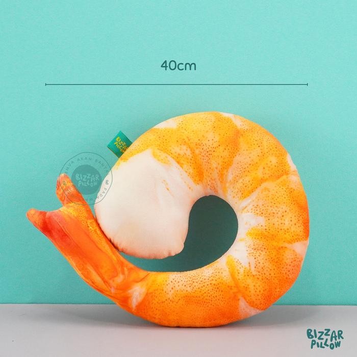 bantal leher travelling motif udang kode 662