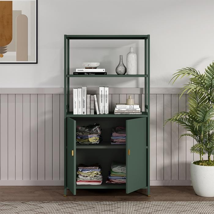 

NEW! STORA KABINET KANTOR METAL 5 TINGKAT DENGAN 2 PINTU - HIJAU