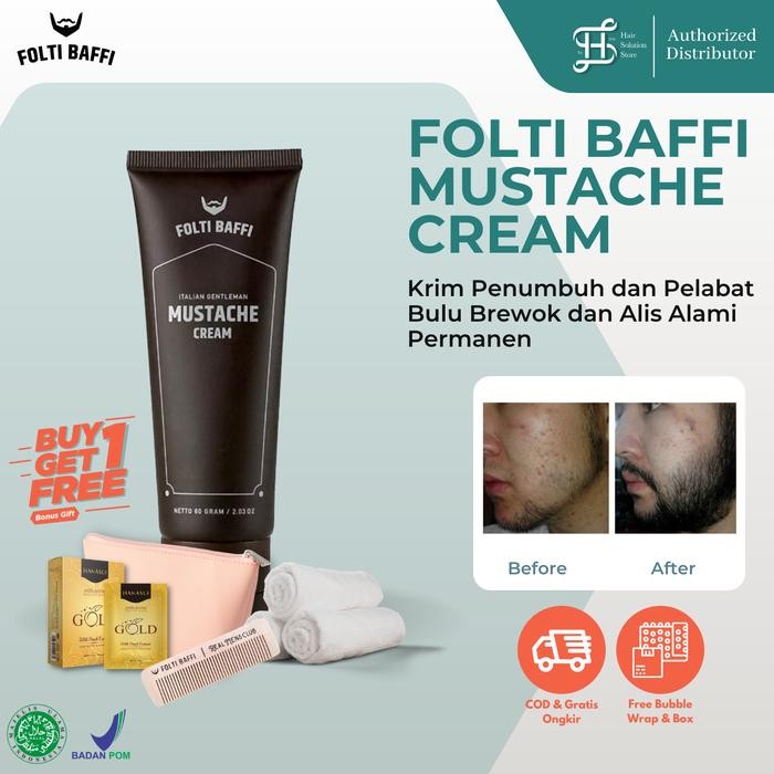 Krim Penumbuh Brewok Penumbuh Jenggot dan Penumbuh Kumis Folti Baffi