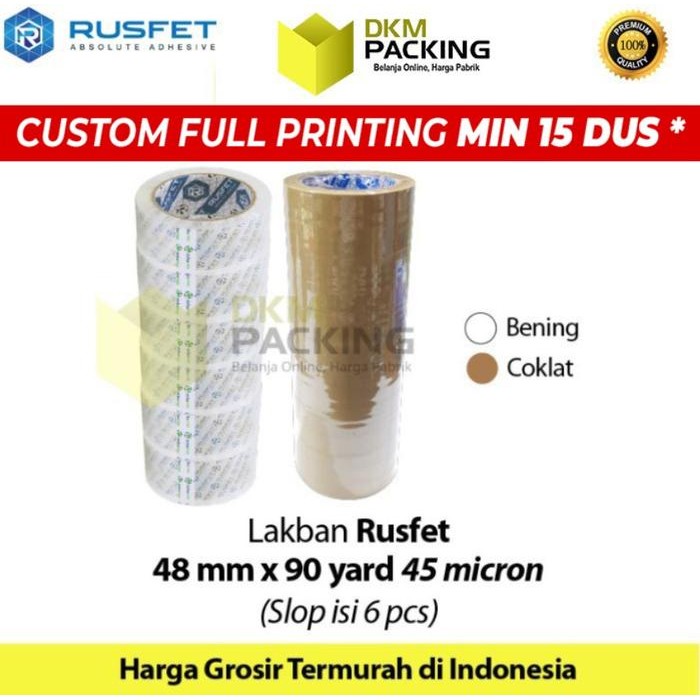 

Lakban 48mm x 90yard RUSFET Plakban Isolasi PREMIUM TERMURAH /SELOP