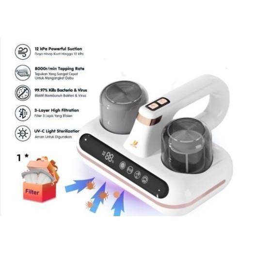 Vacum Cleaner Uv Cordless Penyedot Debu Tungau Mattress Sofa Kasur Vacuum Cleaner Alat Pembersih