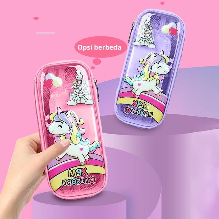 

BEST SELLER DELTAKotak Tempat Pensil TERMURAH / Tempat Pensil Anak 3D Waterproof Jerapah Unicorn