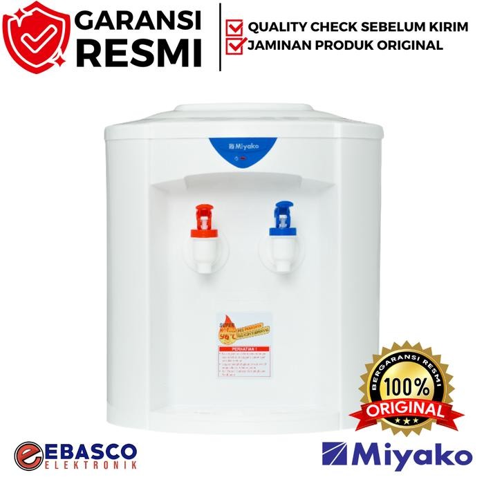 Dispenser Miyako 186 Galon Atas 350 Watt 2 Kran