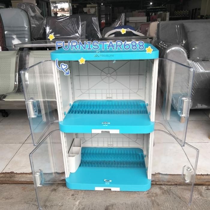 RAK PIRING PLASTIK JUMBO 2 TINGKAT PLASTIK FAWSLINE