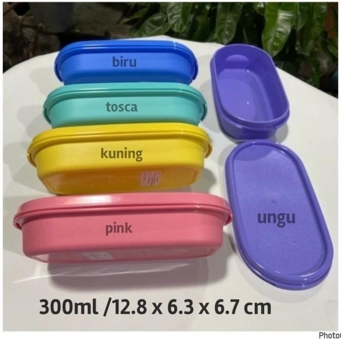 BEST SELLER Tempat makan Tupperware Slim Oval keeper @300ml 1 pc