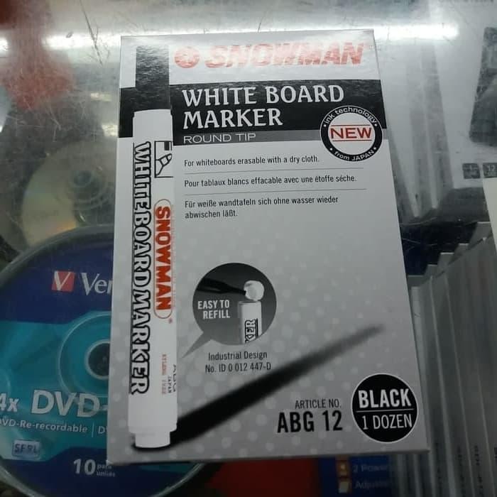 

(PAK) Spidol Boardmarker Snowman ABG-12 / Spidol Non Permanent ABG-12 best seller