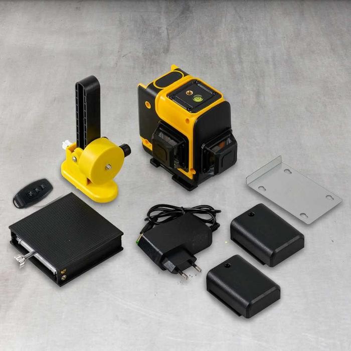 

TAFFWARE Self Leveling 3D Wall Meter Laser Beam 12 Line Ground and Wall Waterpass Laser 2 Baterai