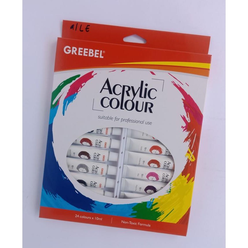

Cat acrylic greebel 24 warna Kanvas Stationery