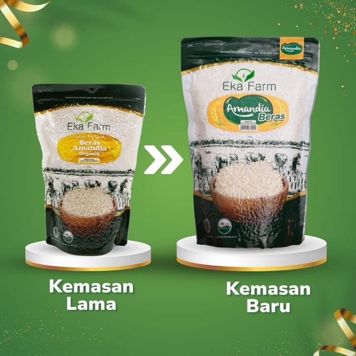 

Beras Organik AMANDIA-dahulu beras Diaberice- EKA FARM Vakum 1 Kg