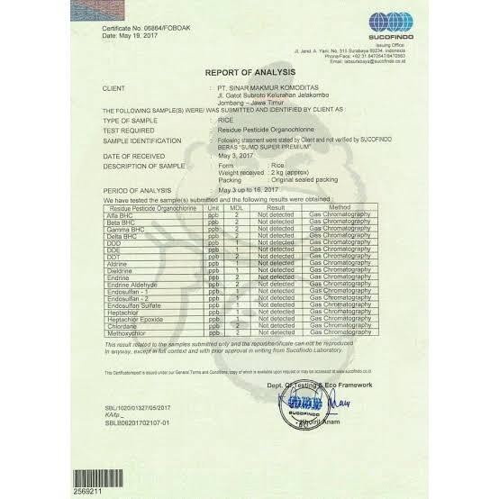 

Beras SUMO 5kg Kemasan Merah - Premium