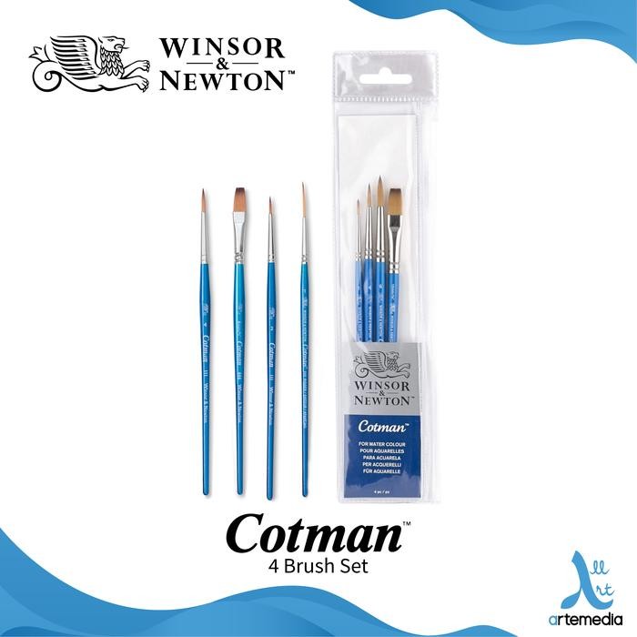 

Kuas Lukis Winsor & Newton Cotman Watercolor Synthetic Brush Set 4