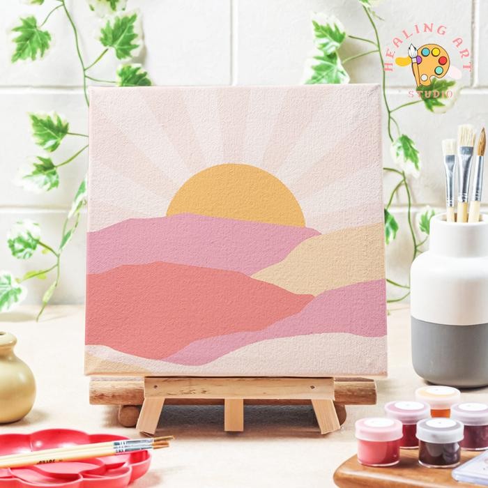 

Paint by number lukisan sunrise canvas 20x20 cm