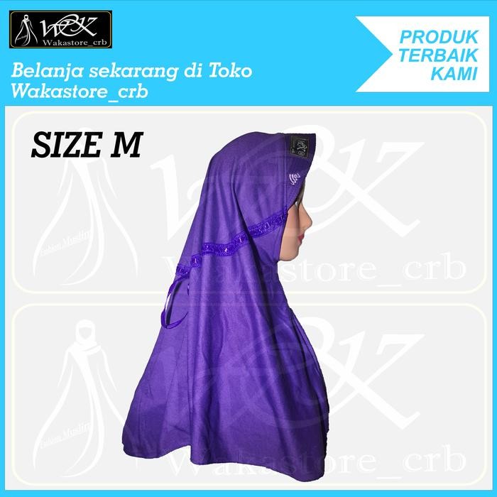 (Expert) Kerudung Hijab Sekolah Anak Warna UNGU TERONG TK SD SMP SMA DEWASA