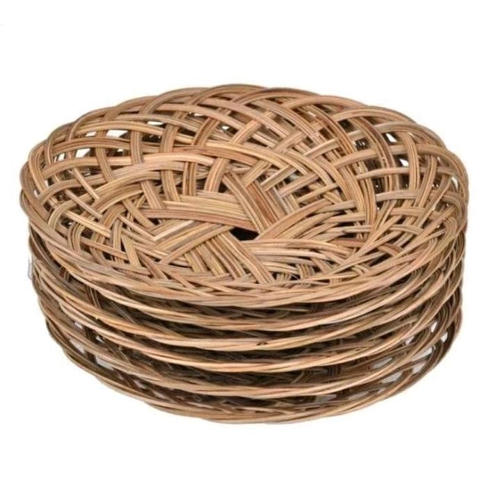 Piring Lidi Anyaman 50 pcs Piring Anyaman Lidi Kelapa Piring makan piring Saji Piring Lidi Rotan