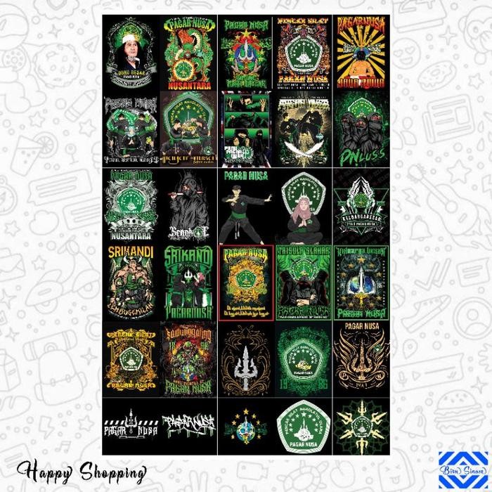 

Sticker Pencak Silat PN PAGAR NUSA 1 Paket isi 30Pcs Murahh