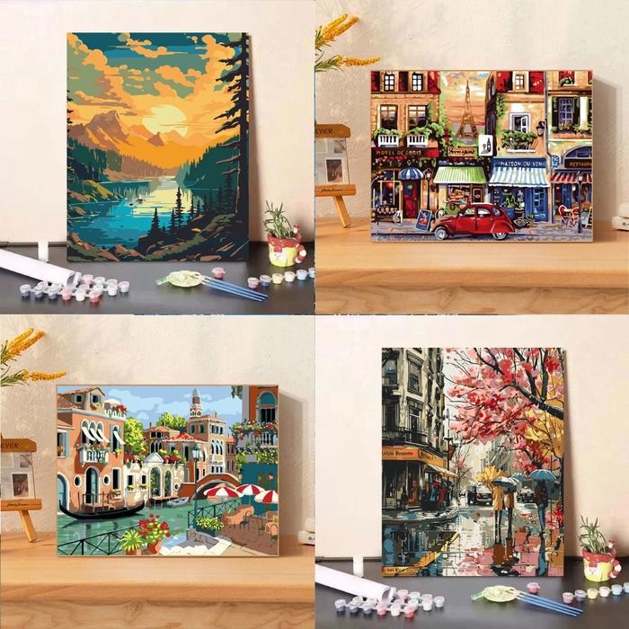

40x50 DIY Paint By Number Painting By Numbers Kit Digital Lukisan Seri R Kartun Animal Pokemon