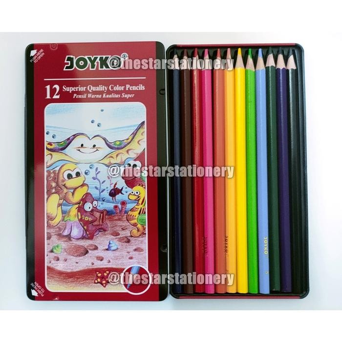 

(1 Set) GROSIR Pensil Warna Joyko 12W Panjang CP-12TC / Color Pencil Joyko 12 Warna CP12TC / Joyko