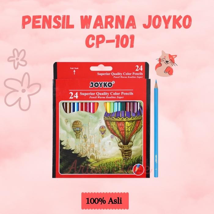 

[ARION STORE] Pensil Warna 24 Warna CP-101 Panjang / Pensil Warna Joyko 24 Warna [PCS]