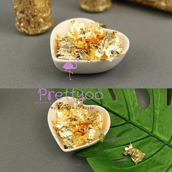 

FyZ Edible Gold Leaf Jumbo Botol / GOLD SHEET LEAF PAPER KERTAS