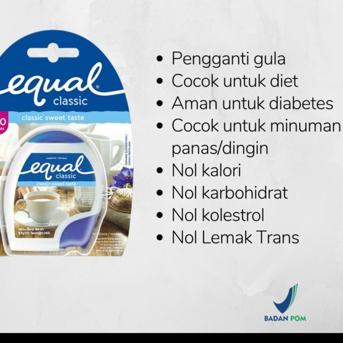 

FyZ Equal Classic TABLET Sweetener Zero Calorie / Pemanis Pengganti Gula