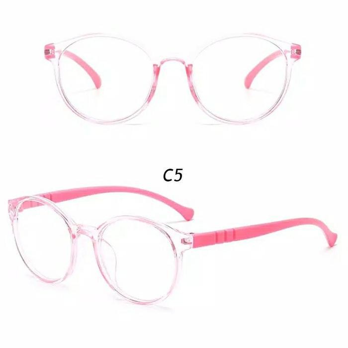 Kacamata anak anti radiasi elastis korea bulat anti bluray