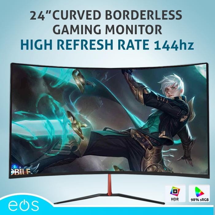 Gaming monitor 24 32 inch Curved Borderless 144 Hz FHD 1920x1080