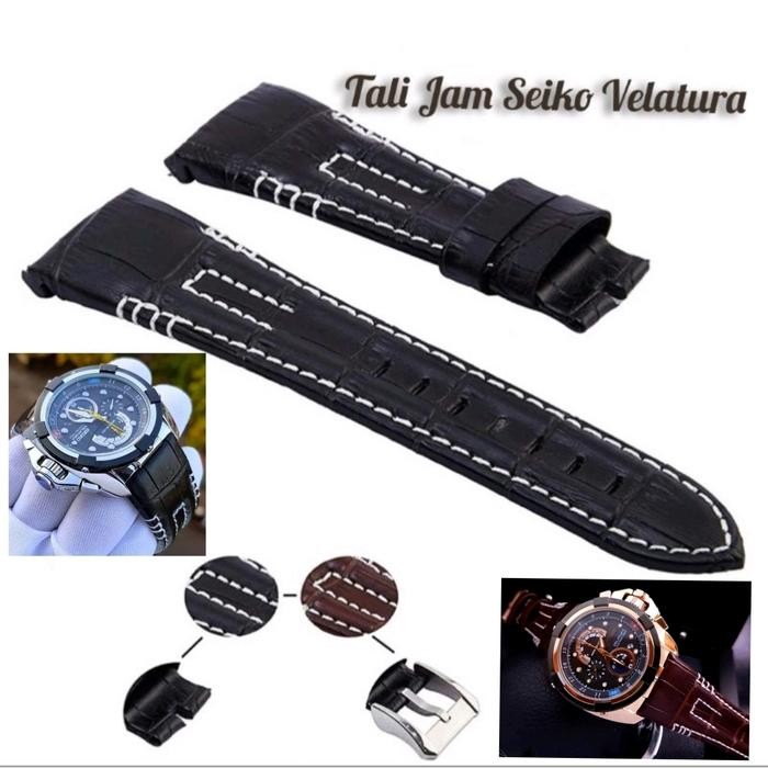 Tali Jam Tangan Seiko Velatura Tali kulit Seiko Velatura
