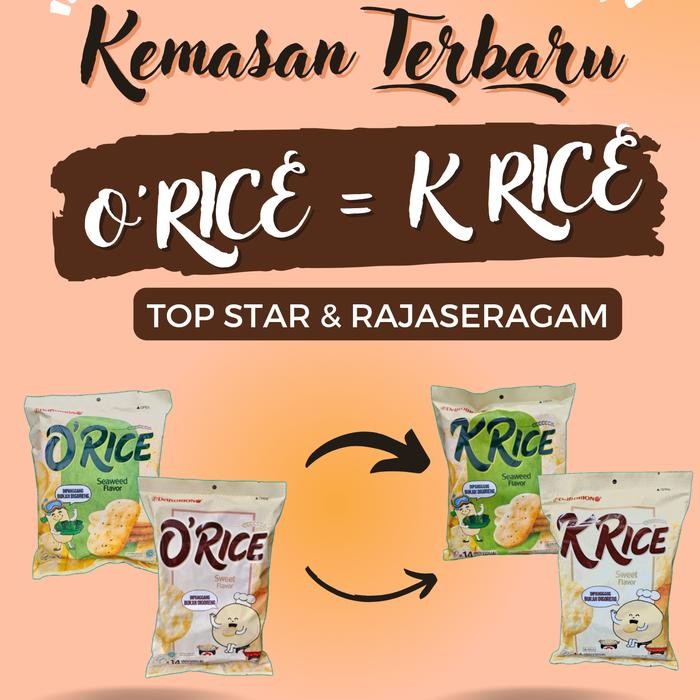

Ger K Crackers Rice Delfi Orion Krekers Beras K'Rice Krice Seaweed K Rice
