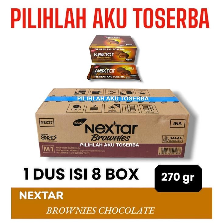 

Ger Biskuit Nabati NEXTAR BROWNIES Chocolate - isi 10 sachet (HARGA 1 BOX)