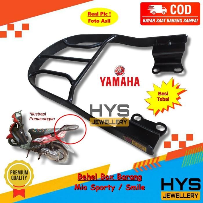 HYS BREKET BOX MOTOR MIO SPORTY / MIO SMILE / MIO LAMA - BEHEL BEGEL RAK BAGASI BAWA BARANG VARIASI