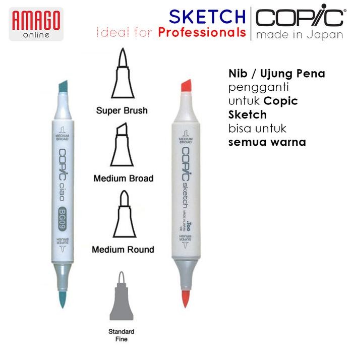 

Copic Sketch - Nibs - Medium Round - Ujung Pena Copic Sketch Csn003 Gratisongkir