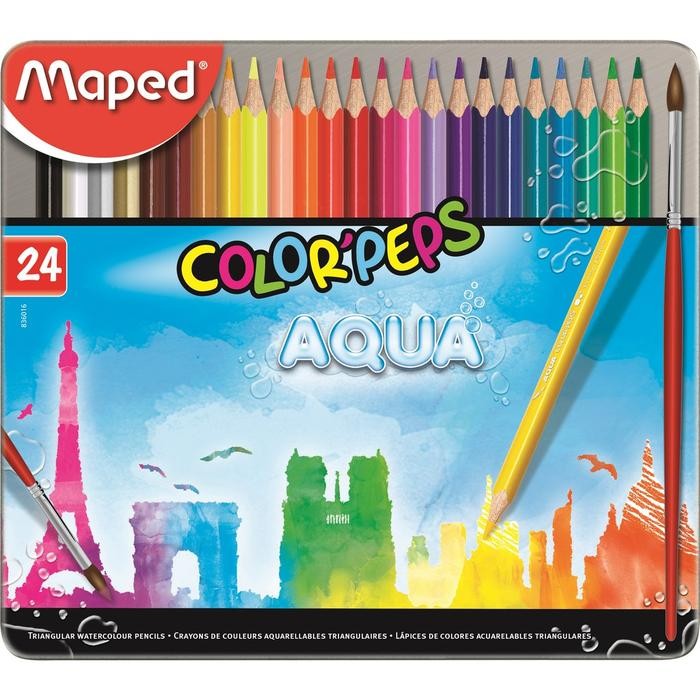 

Maped Pensil Warna Water Color Pencil 24' - Metal Box Gratisongkir