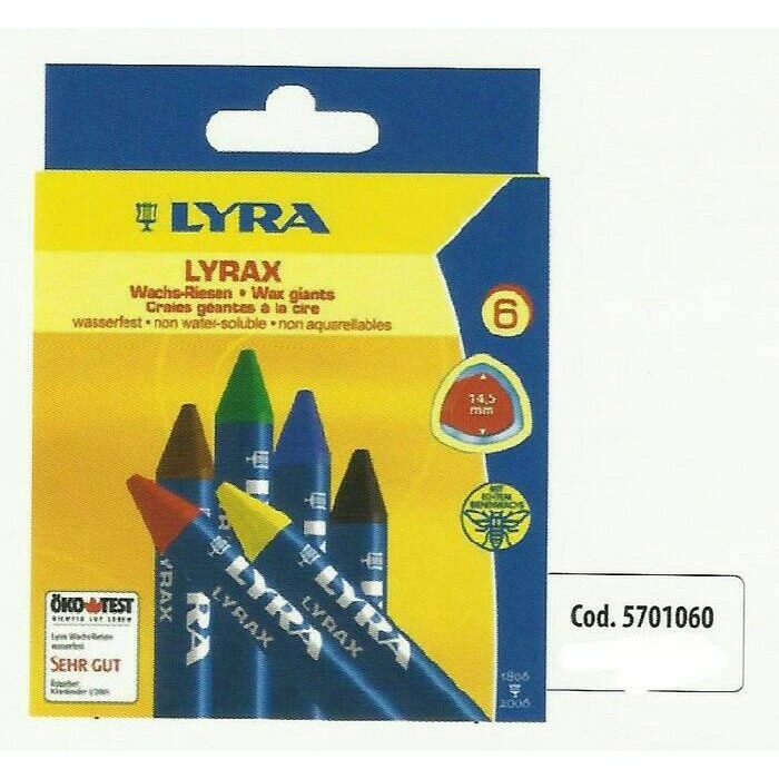 

Crayon Wax Giant 6Colours Lyra Gratisongkir