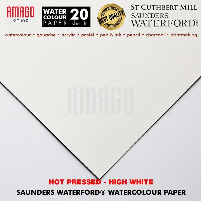 

Saunders Waterford Watercolour Paper Hp - H White - 20 Lbr - 410X310Mm Gratisongkir
