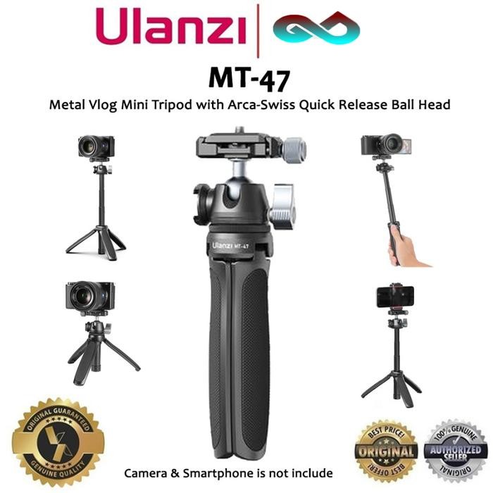 Ulanzi MT-47 Metal Vlog Mini Tripod with Arca Swiss Ball Head