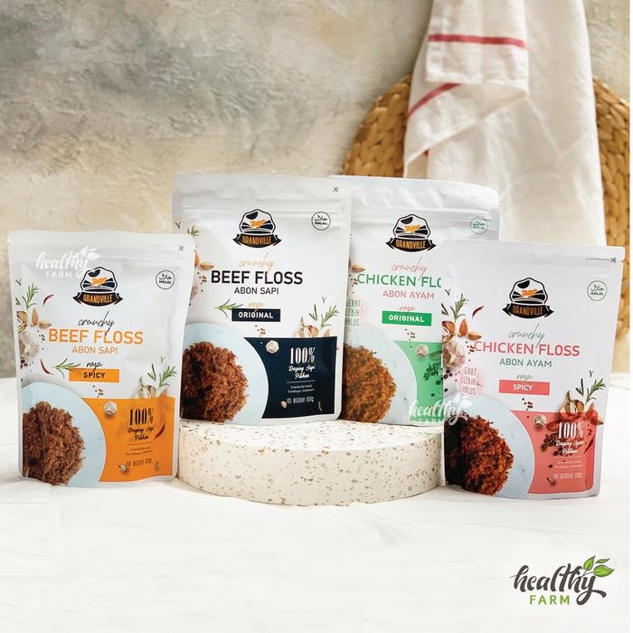 

Gdh Grandville Abon Sapi Original Spicy /Abon Non MSG / Crunchy Beef Floss