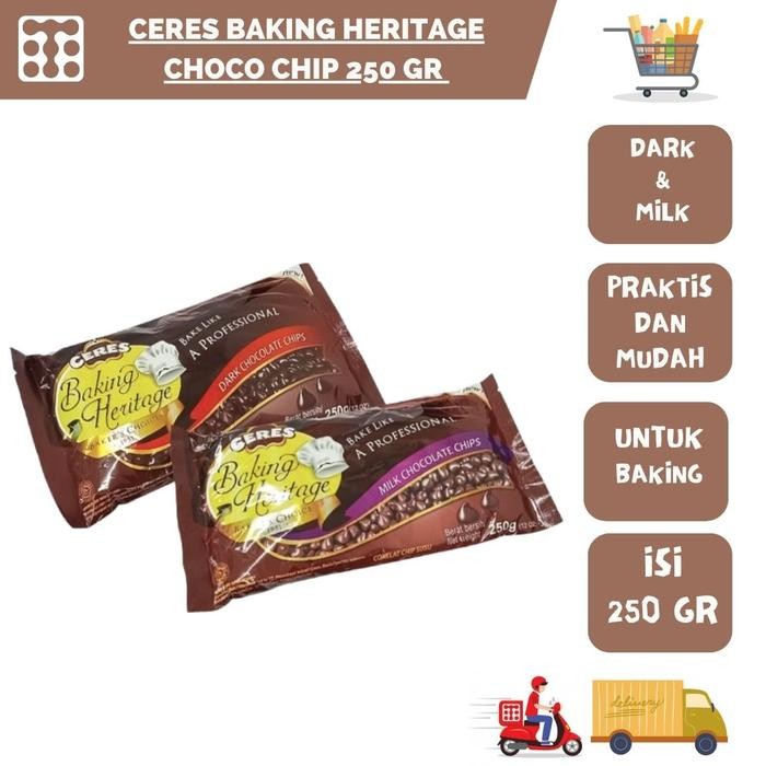

Ger Coklat CERES Baking Heritage Choco Chip 250 gram - Chocolate, Food