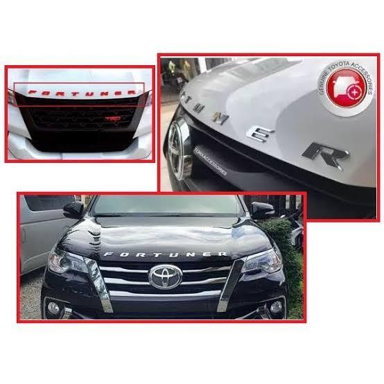 Banyak Dicari Emblem Tulisan Fortuner Kap Mesin Mobil Emblem Huruf Fortuner