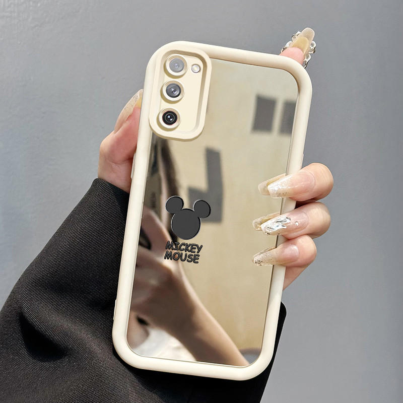 Casing Hp Samsung S24 FE S20 FE Samsung S21 FE Case Mickey si Mouse Populer Kesing cermin Silikon Ce