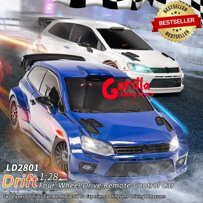 LD2801 mini rc drift full propo 2.4ghz 4WD VW POLO rc car on road