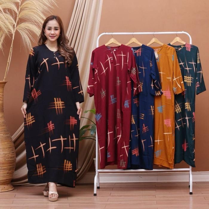 Longdress busui cabut Ld 110 kain rayon premium quality daster lengan panjang hits daster pekalongan