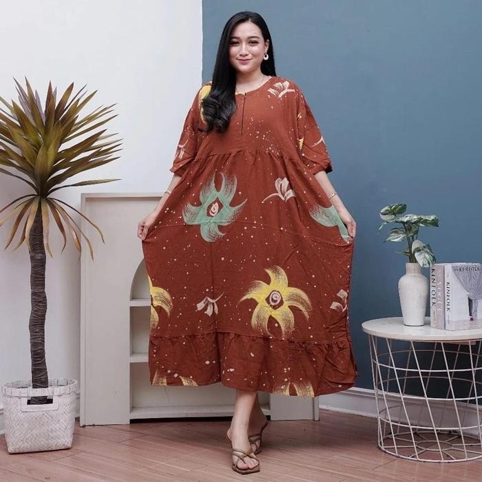 DASTER JUMBO LD 140 BAHAN RAYON SUPER KEKINIAN ADEM LENGAN PENDEK